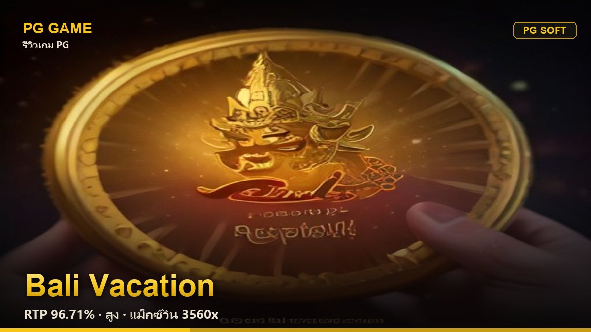 รีวิว Bali Vacation (พักผ่อนบาหลี) สล็อต PG Soft RTP 96.71% ความผันผวนสูง