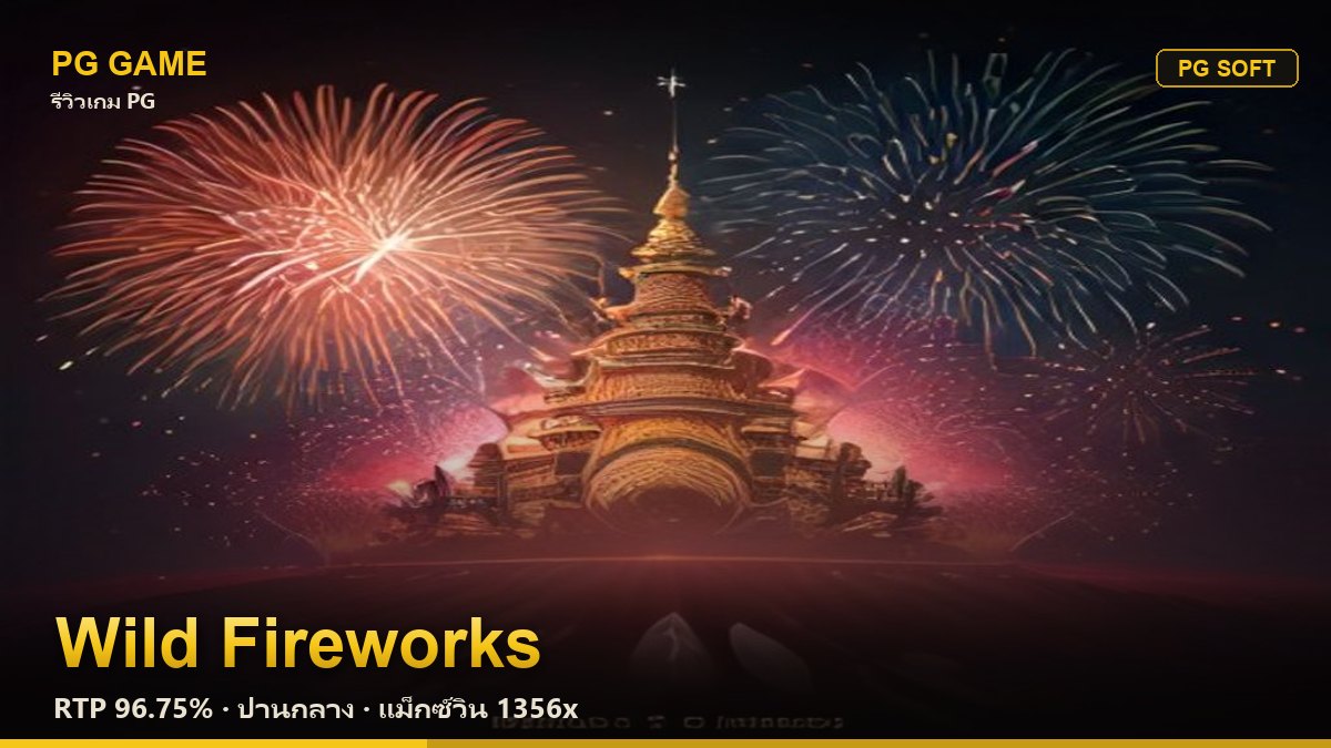 รีวิว Wild Fireworks (พลุไวลด์) สล็อต PG Soft RTP 96.75% ความผันผวนปานกลาง